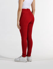 OHPOMP!® Cintura Alta Skinny Jeans Colorido Rojo OP1748