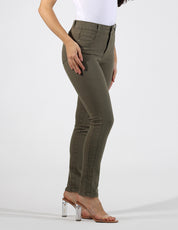 OHPOMP!® Cintura Alta Skinny Jeans Verde OP1760