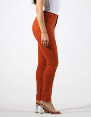 OHPOMP!® Cintura Alta Skinny Jeans Ladrillo OP1760