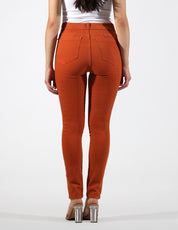 OHPOMP!® Cintura Alta Skinny Jeans Ladrillo OP1760