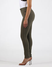 OHPOMP!® Cintura Alta Skinny Jeans Verde OP1760