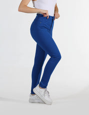 OHPOMP!® Cintura Alta Skinny Jeans Colorido Azul OP1749