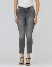 OHPOMP!® Cintura Alta Skinny Jeans Gris OP1786