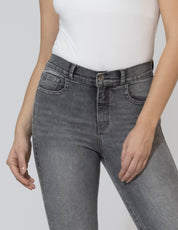 OHPOMP!® Cintura Alta Skinny Jeans Gris OP1786