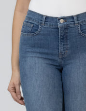 OHPOMP!® Cintura Alta Skinny Jeans Azul Medio OP1788