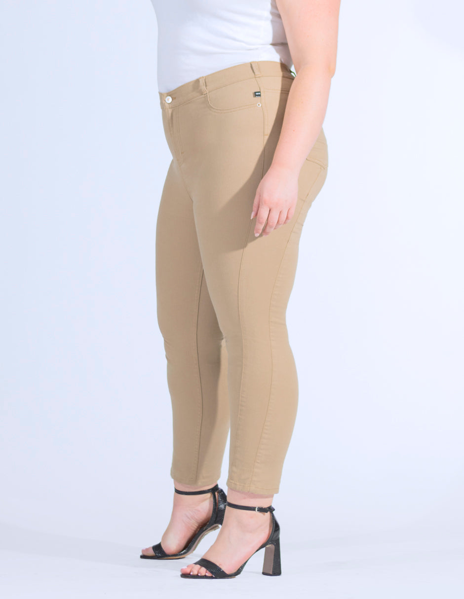 OHPOMP!® Curvy Cintura Alta Skinny Jeans Arena OPE1677a