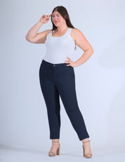 OHPOMP!® Curvy Cintura Alta Skinny Jeans Azul Marino OPE1677a