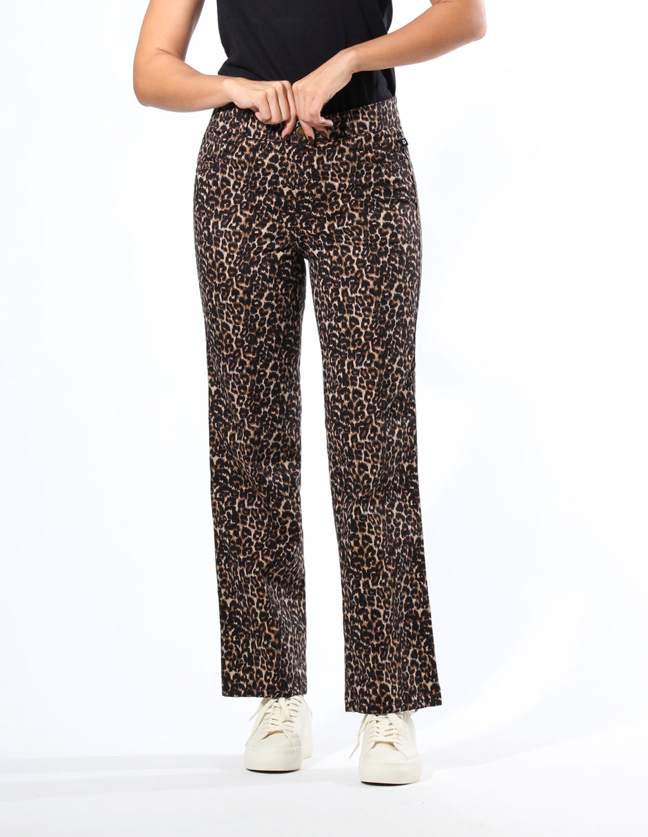 Cintura Alta Skinny Tubo Animal Print