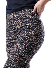 Cintura Alta Skinny Tubo Animal Print