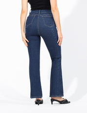 Jeans Cintura Alta Bootcut en Azul Medio