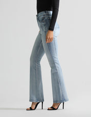 Jeans Cintura Alta Flare en Azul Claro
