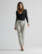 Jogger Cintura Media Beige