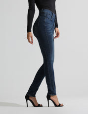 Jeans Cintura Alta Skinny en Azul Oscuro