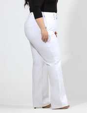 Curvy Jeans Cintura Alta Recto Blanco