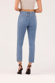 OHPOMP!® Cintura Alta Straight Jeans OP1664