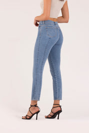 OHPOMP!® Cintura Alta Straight Jeans OP1664