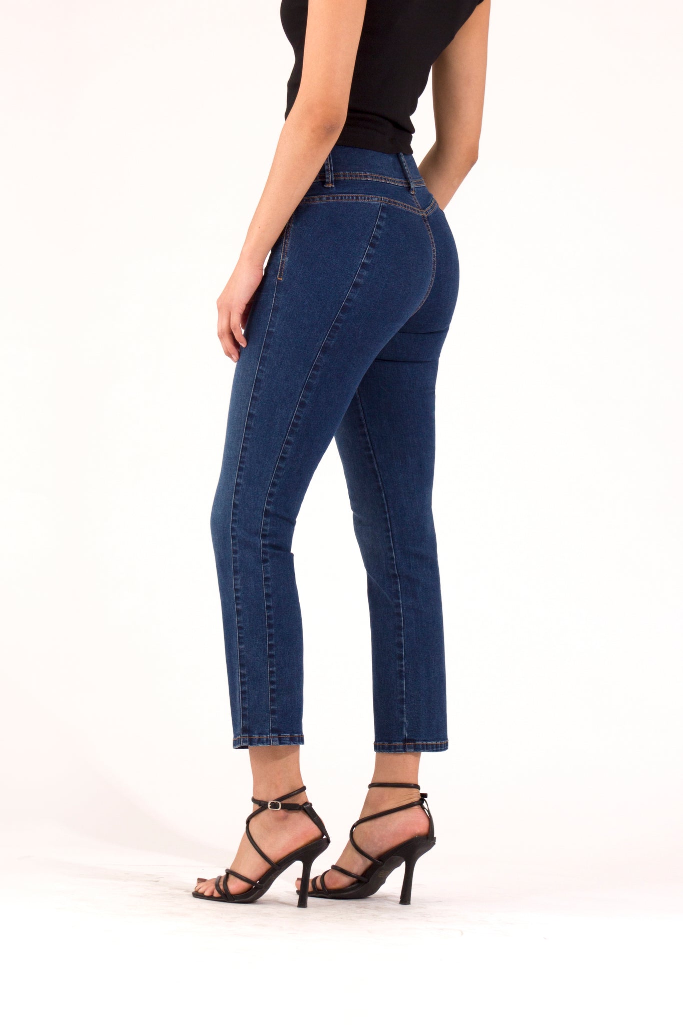 OHPOMP!® Cintura Alta Straight Jeans OP1668