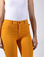 OHPOMP!® Cintura Alta Skinny Jeans Amarillo OP1760