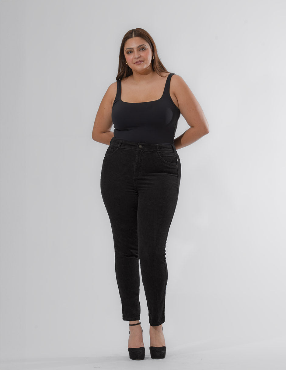 Pana Trend Curvy, Cintura Alta Skinny Pana Negro OPE1810