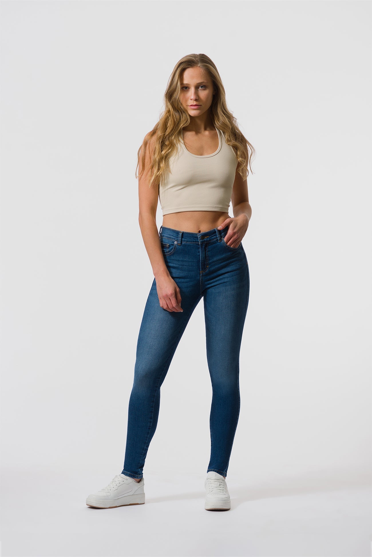 ED-Mid-Rise Skinny Jeans In Cooper Medium Blue