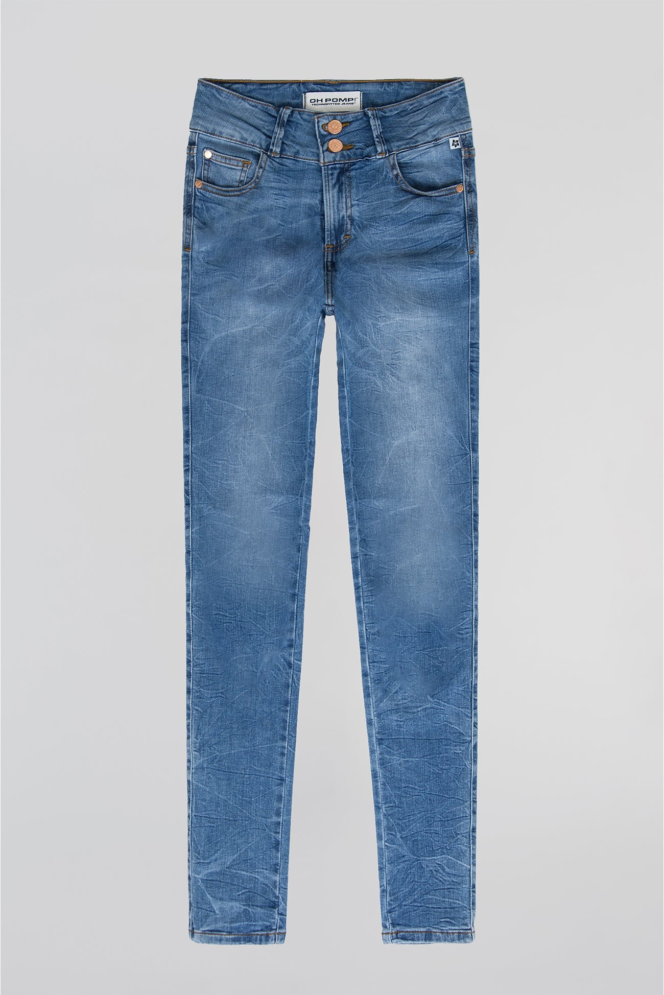 ED - Mid-Rise Skinny Jeans Double Button In Light Blue