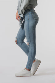 IDNT. - Mid-Rise Skinny Jeans In Ultra-Light Blue