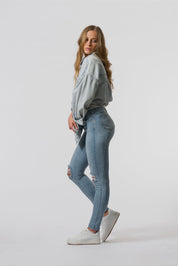 IDNT. - Mid-Rise Skinny Jeans In Ultra-Light Blue