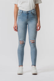 IDNT. - Mid-Rise Skinny Jeans In Ultra-Light Blue