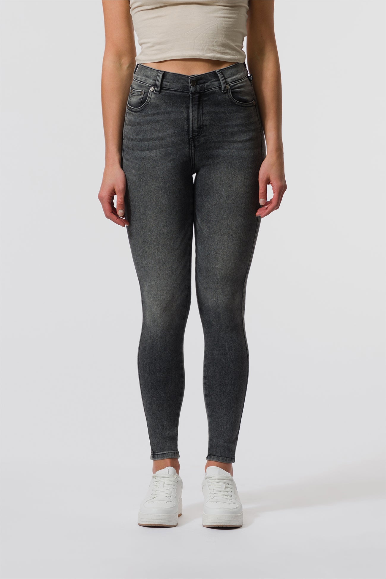 ED - Mid-Rise Skinny Jeans In Dark Grey