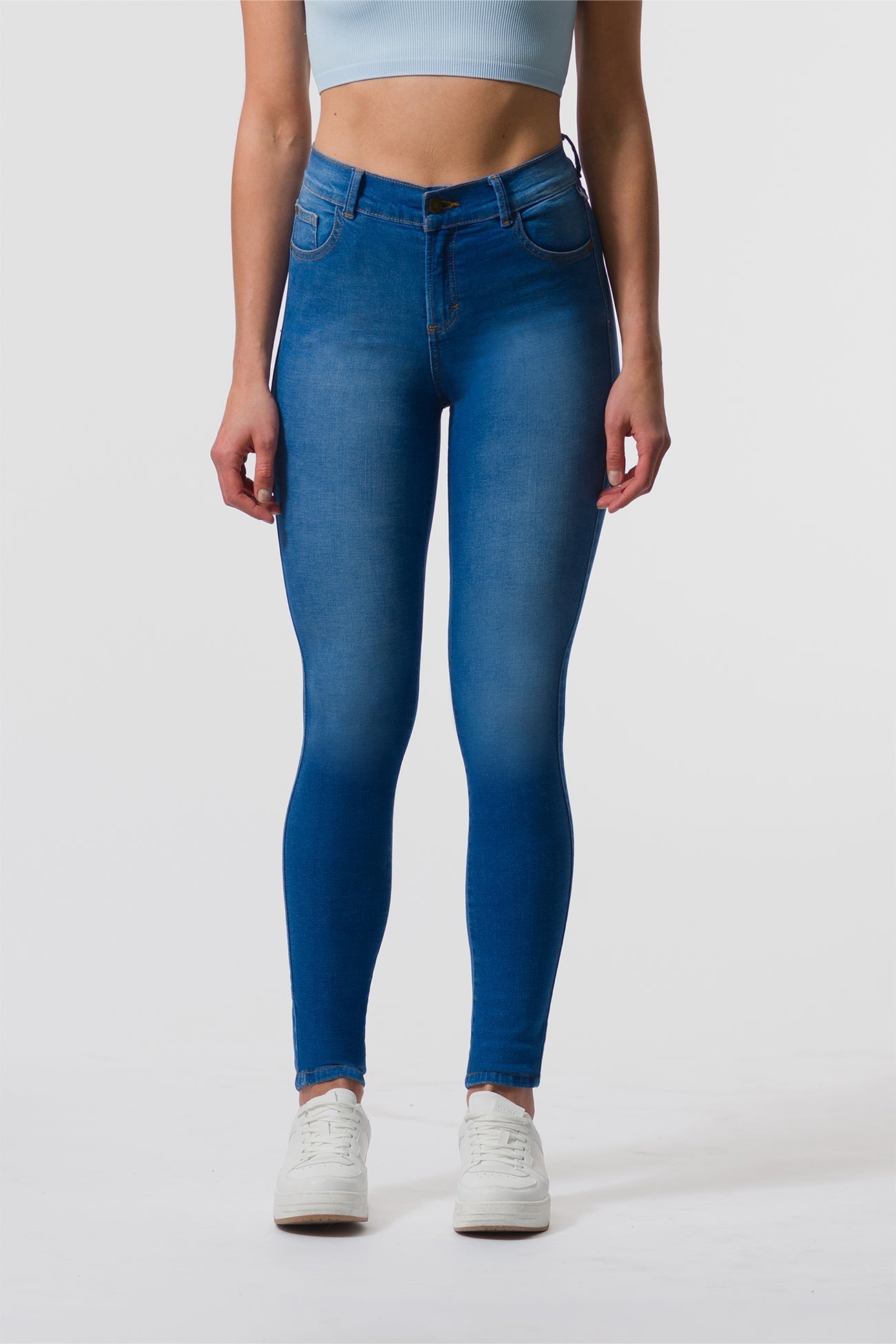 ED - Mid-Rise Skinny Basic Jeans In Sky Blue