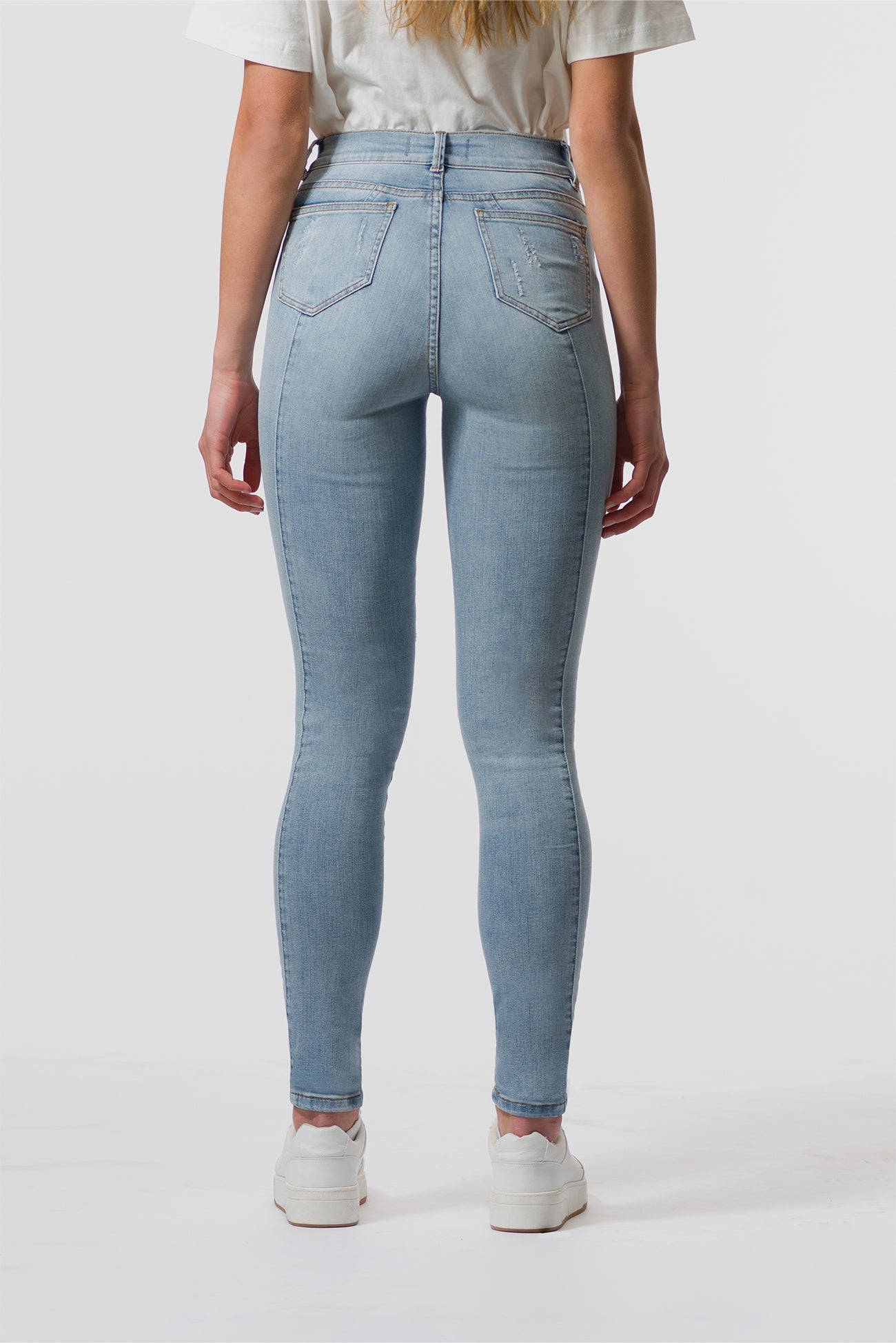 IDNT. - Mid-Rise Skinny Jeans In Ultra-Light Blue