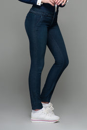 OHPOMP!® Cintura Media Super Skinny Jeans con Cinturón T021