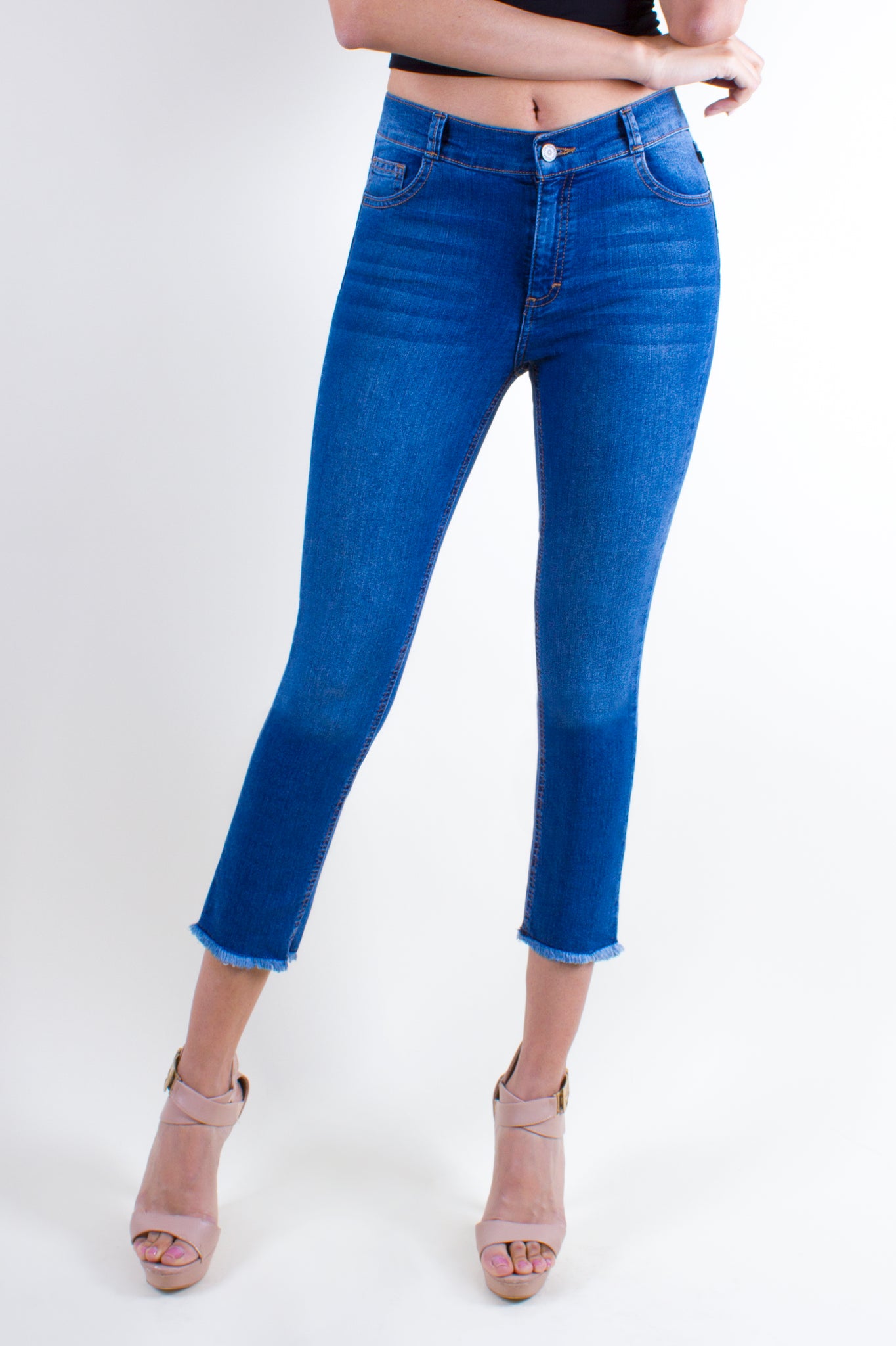 OHPOMP!® Cintura Alta Skinny Jeans OP1232