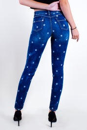 OHPOMP!® Cintura Media Skinny Jeans Stars D546