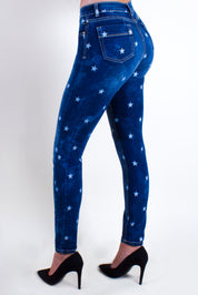 OHPOMP!® Cintura Media Skinny Jeans Stars D546