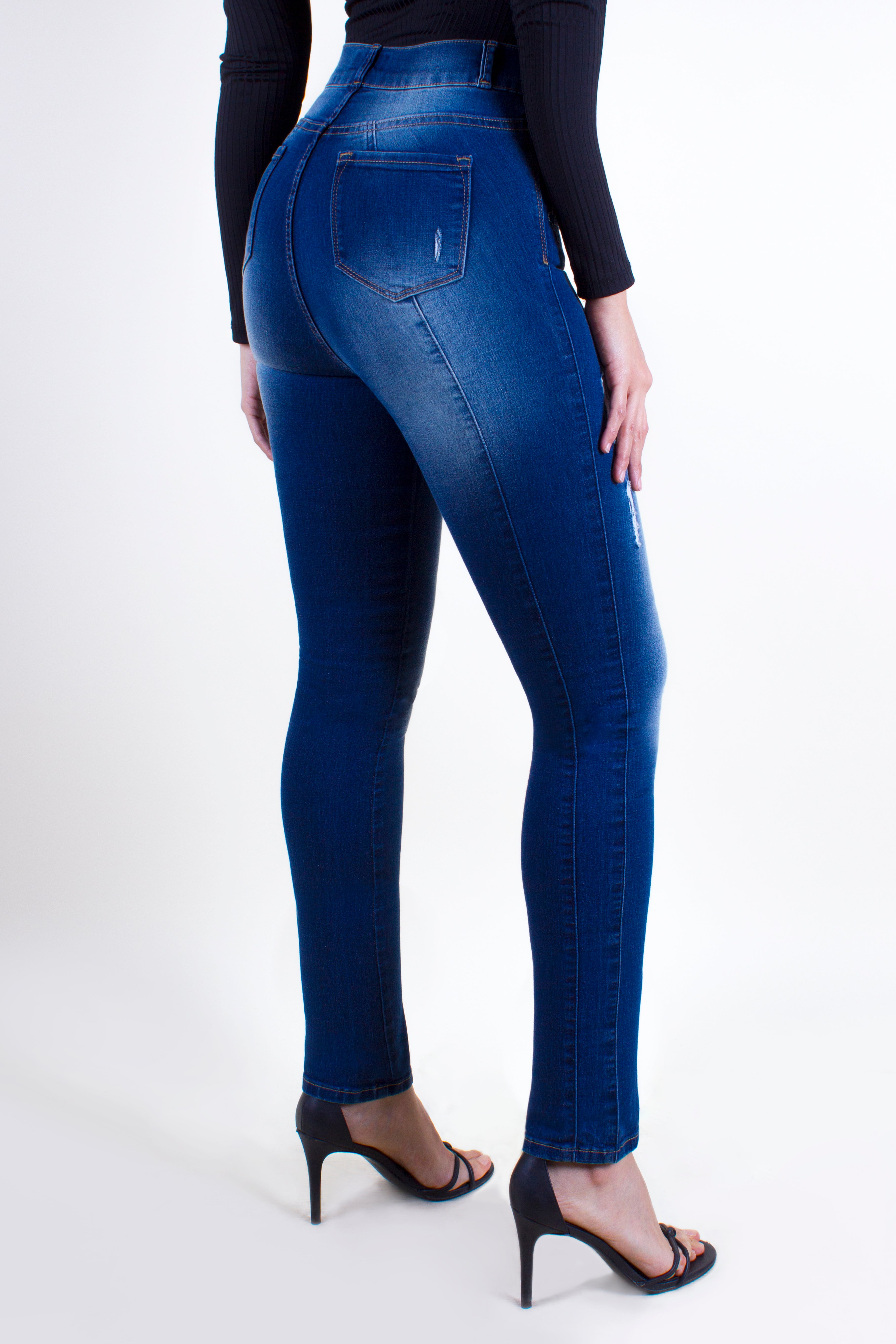 OHPOMP!® Cintura Alta Skinny Jeans OP1236