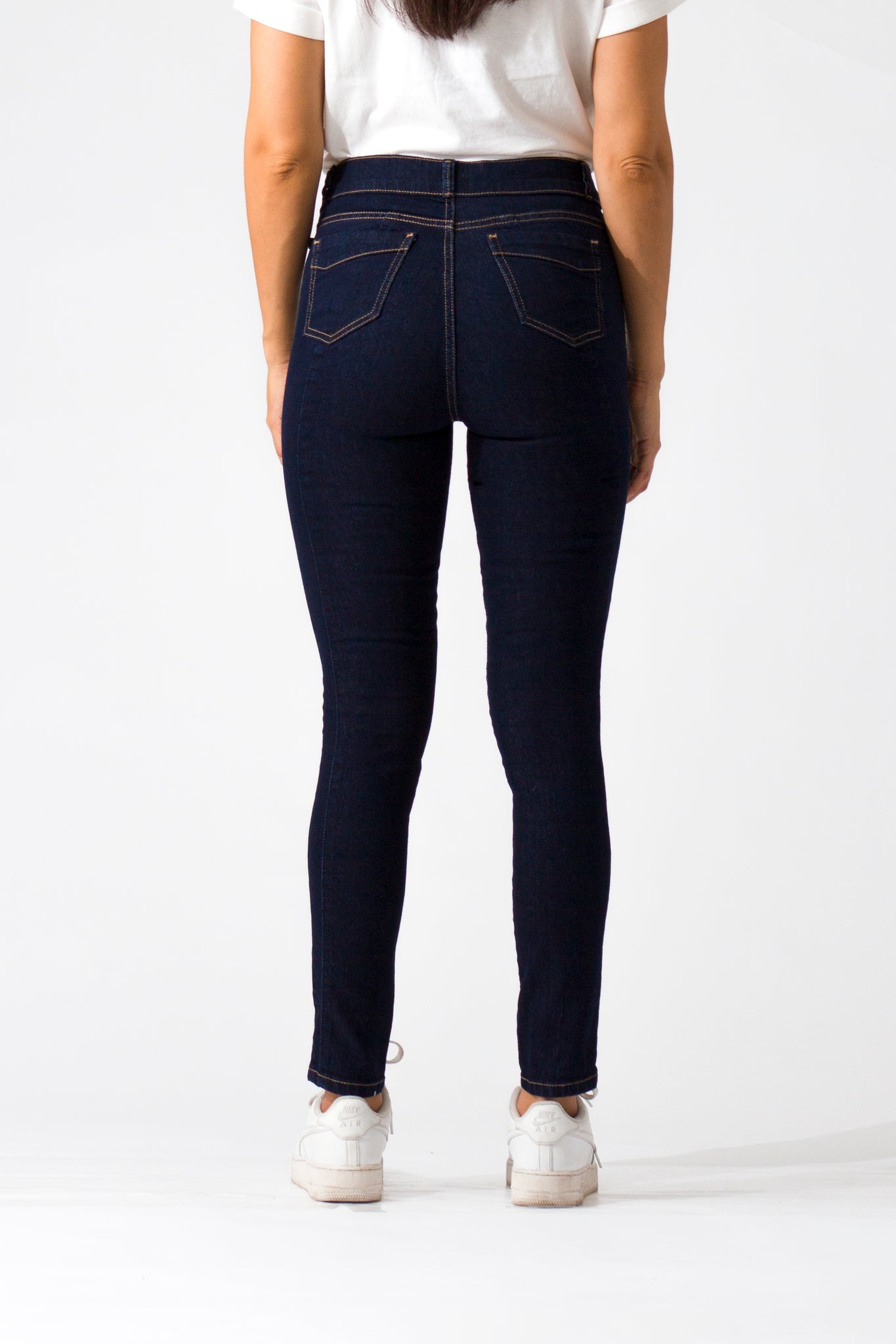 OHPOMP!® Basics, Cintura Media Skinny Jeans Azul Oscuro D1010