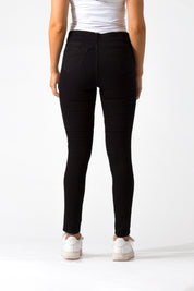 Essentials, Cintura Media Skinny Jeans Negro