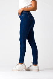 Essentials, Cintura Media Skinny Jeans Azul Medio