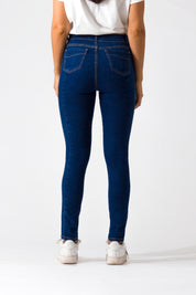 Essentials, Cintura Media Skinny Jeans Azul Medio
