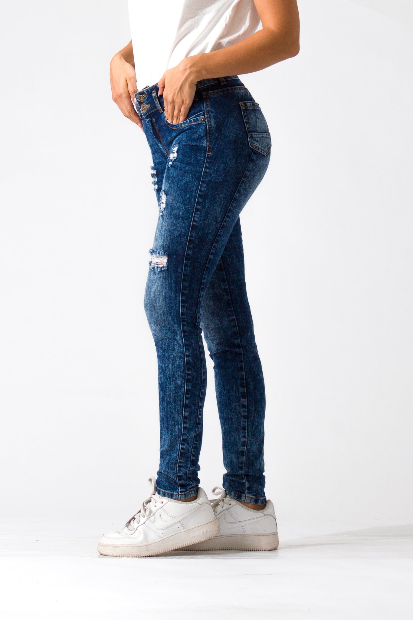 OHPOMP!® Cintura Media Super Skinny Jeans