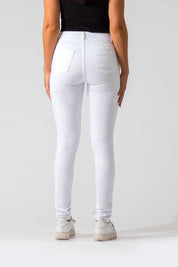 Essentials, Cintura Media Skinny Jeans Blanco