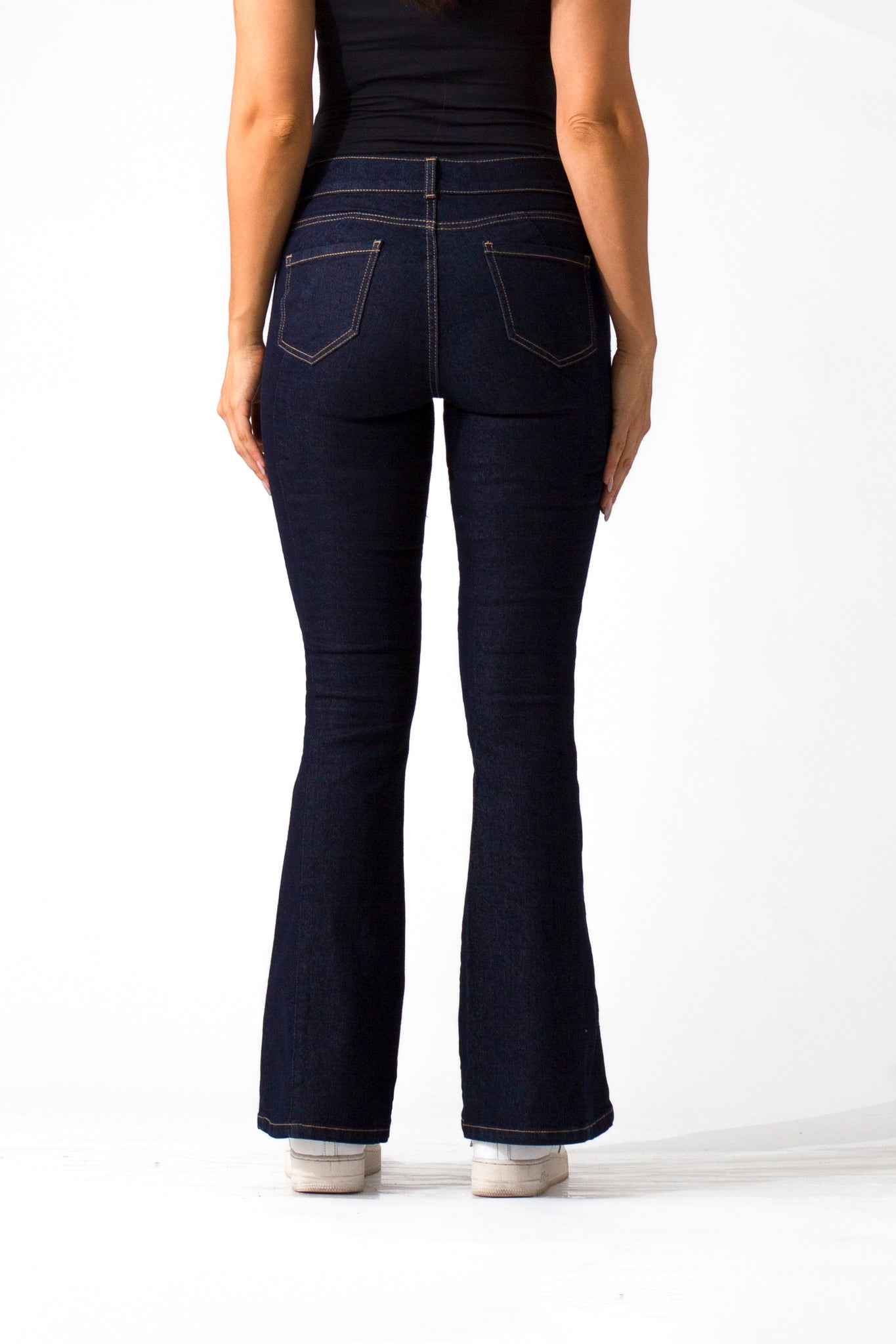 OHPOMP!® Cintura Media Skinny Flare Jeans F025