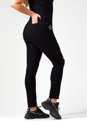 OHPOMP!® Curvy Cintura Alta Jegging Negro S088
