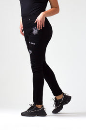 OHPOMP!® Curvy Cintura Alta Jegging Negro S088