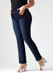 OHPOMP!® Curvy Cintura Alta Straight Jeans R005