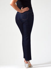 OHPOMP!® Curvy Cintura Alta Straight Jeans R005