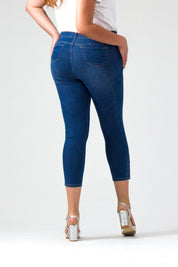 OHPOMP!® Curvy Cintura Alta Skinny Ankle Jeans OPE1351