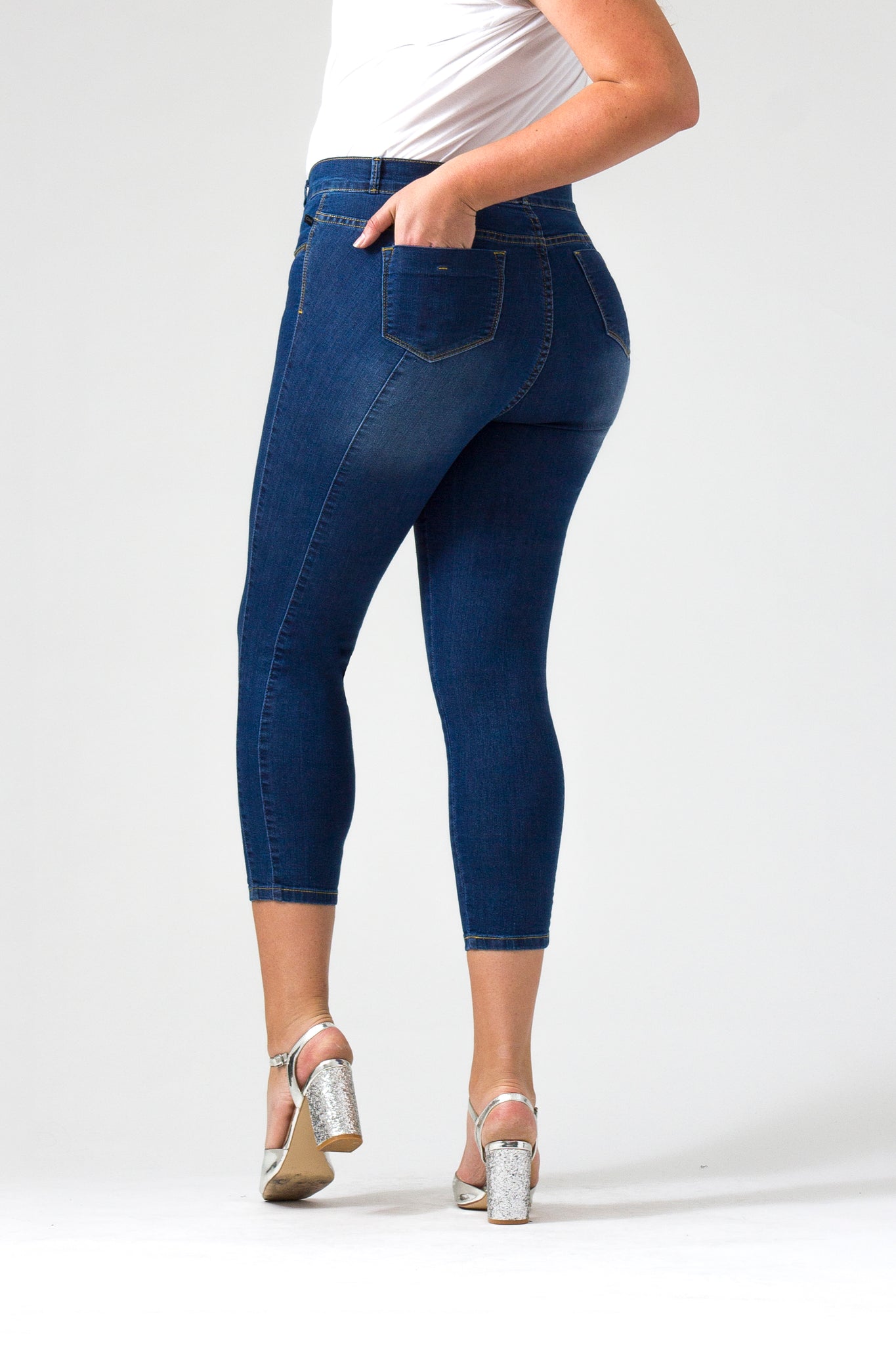 OHPOMP!® Curvy Cintura Alta Ankle Jeans OPE1331