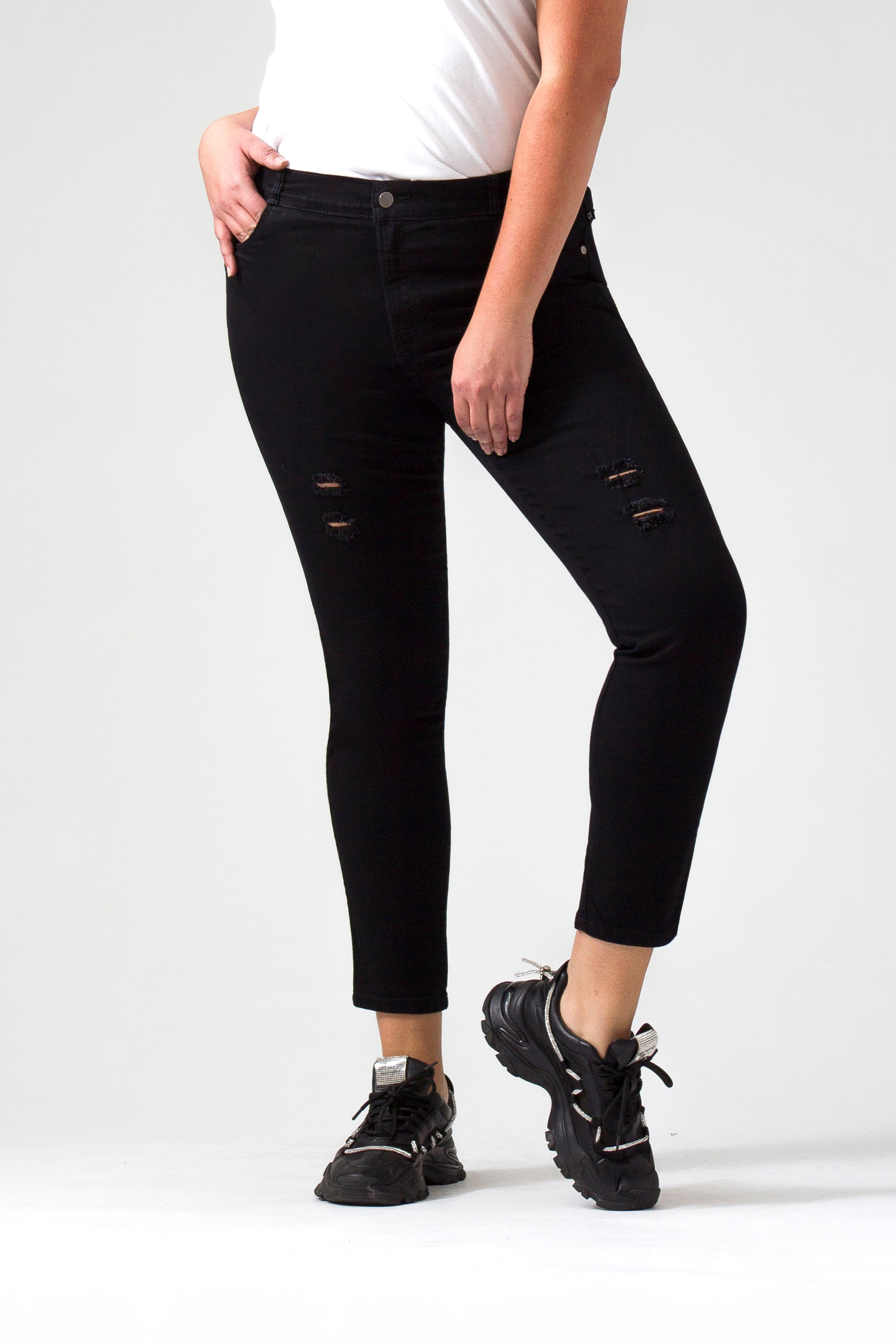 OHPOMP!® Curvy Cintura Alta Skinny Jeans OPE1466